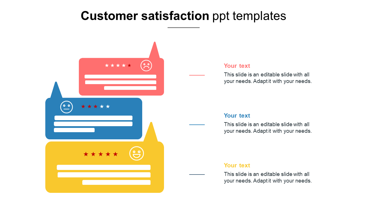 Effective Customer Satisfaction PPT Templates-3 Node